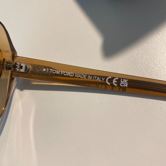 Tom Ford 56mm gradient light brown aviators main image 5